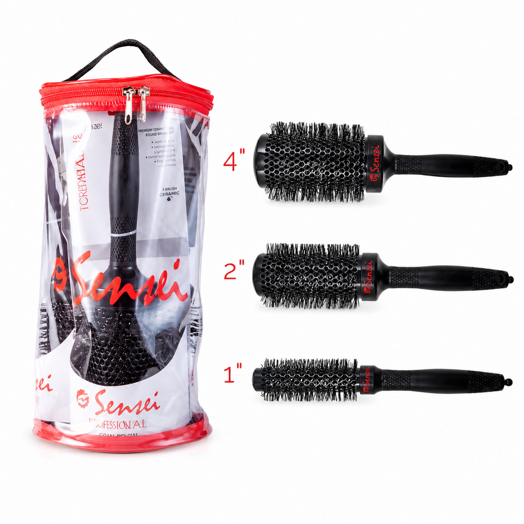 Combo de Cepillos Redondos 1¨ 2¨ 4¨ Sensei