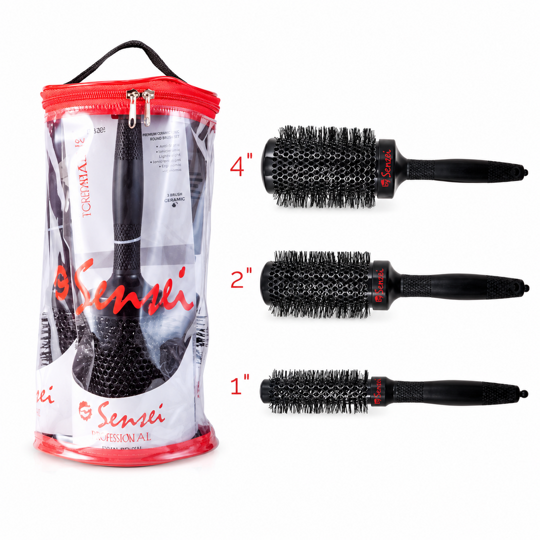 Combo de Cepillos Redondos 1¨ 2¨ 4¨ Sensei