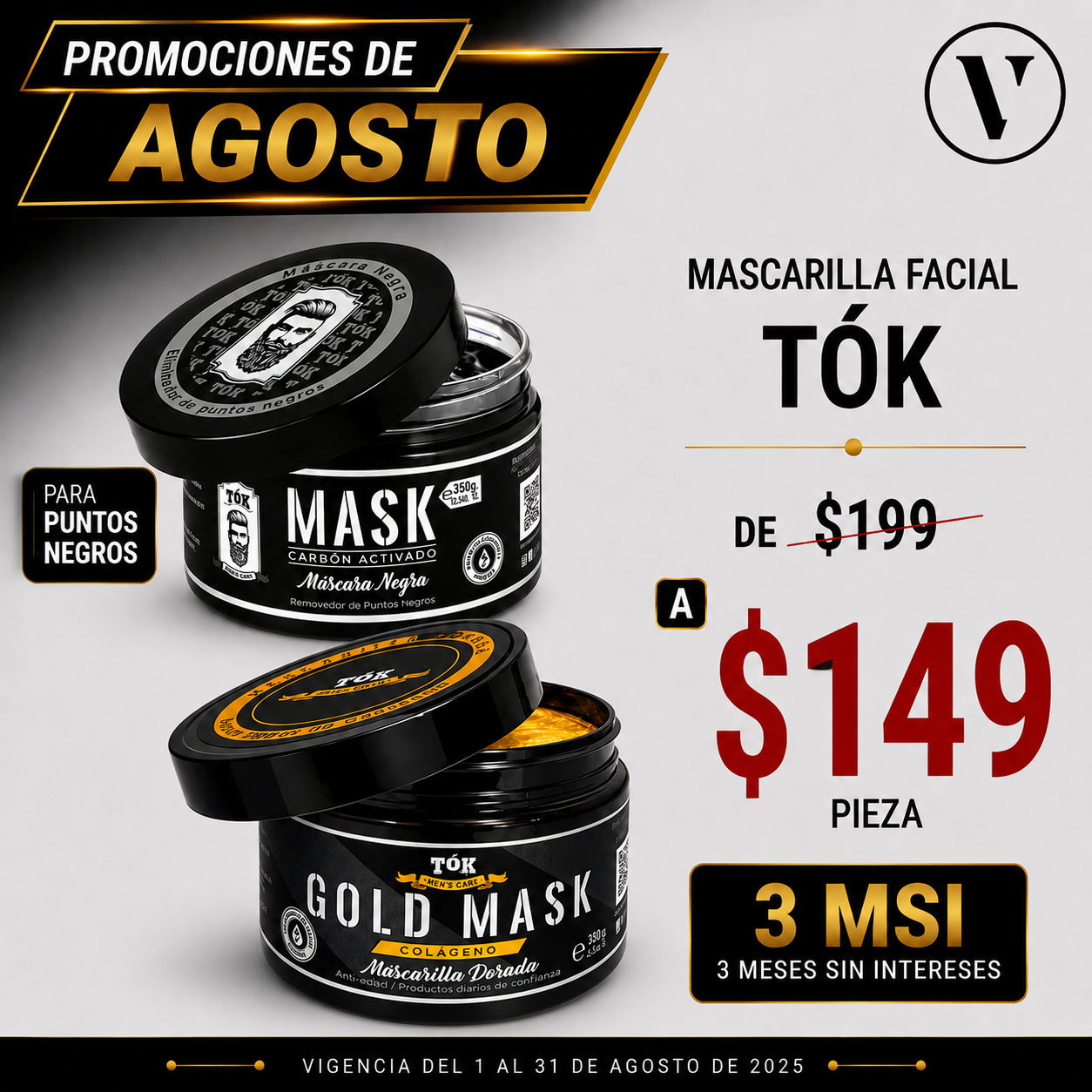 Mascarilla Dorada 350GR TÓK (Gold Mask Colageno)