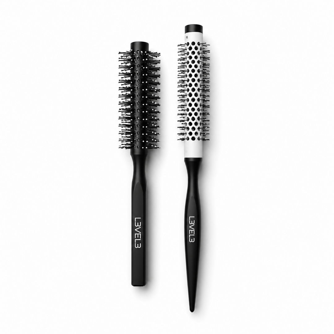 Set de Cepillos Redondos 2PZ Level3 (Wooden Round Brush Set)