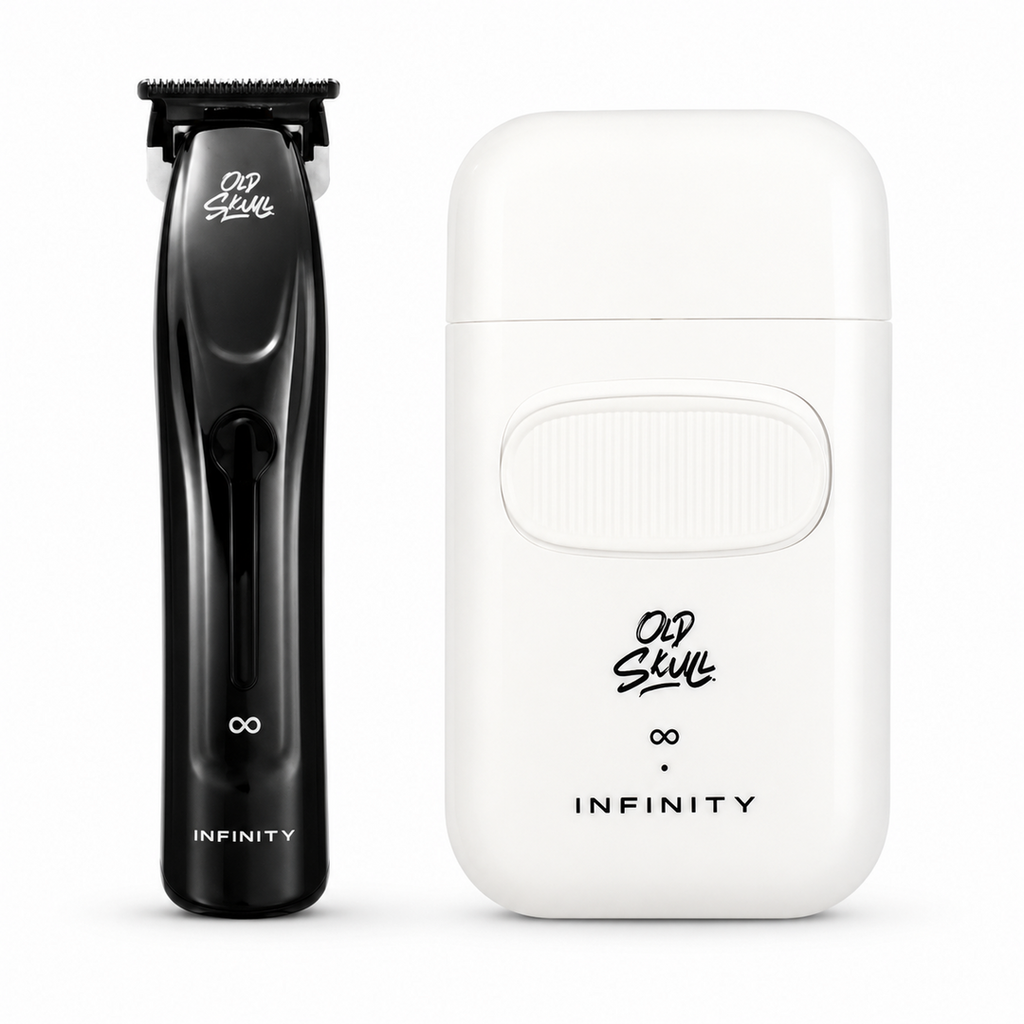 Combo Infinity Trimmer & Shaver Black & White Old Scull